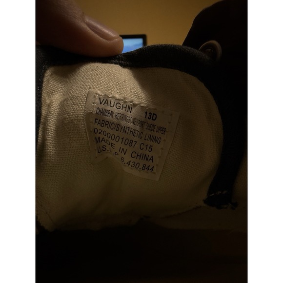 Polo Ralph Lauren Vaughn Shoes Mens 13D Blue Chambray Canvas Fashion Sneakers - Picture 6 of 6